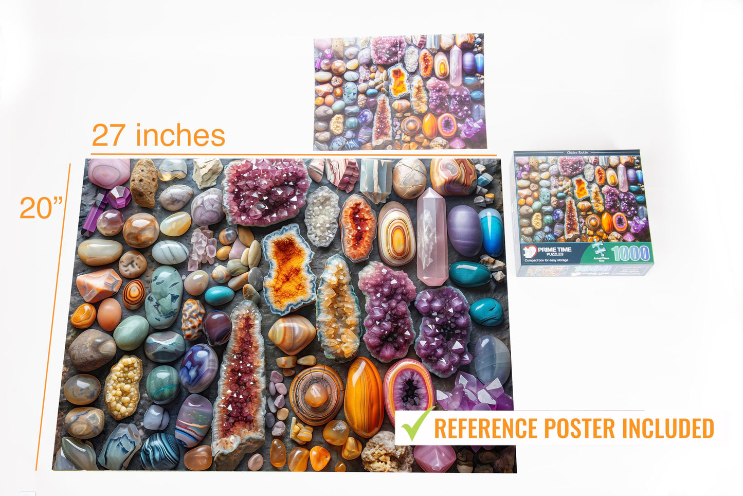 Prime Time Puzzles Adult Jigsaw Puzzle 1000 Piece Healing Stones