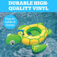 Turtle Water Blaster Ride-On Inflatable, Pool-Fed Spray Cannon, Large Splash Toy for Swimming Play, Summer Outdoor Fun for Kids, Backyard Adventure