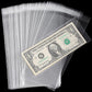 Uncle Paul Clear Paper Money Holder 18.5x9CM/7.2x3.5IN - Currency Sleeves Money Sleeve PP Material for Banknote/Bill/Trading Card/Stamp 100 Pieces