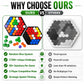 HEGYINI Genius Hives - 2-Player Hexagonal Puzzle Race | Roll Dice, Block Spaces, Solve First! | 7776 Unique Challenges, 100% Solvable | STEM Strategy