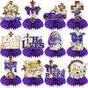 Easter Table Decorations He is Risen Honeycomb Centerpiece 12Pcs Religious Easter Paper Centerpieces Christian Jesus Cross He Lives Table Centerpieces