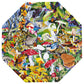 eeBoo Poisonous Mushrooms 500 Piece Octagon Jigsaw Puzzle, 20.3" x 20.3"
