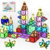 PicassoTiles 100pc Magnetic Tile Mini Diamond Set Travel Size STEM Educational Building Kit for Toddlers Preschool Boys Girls Age 3 Plus Montessori