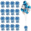 16 PCS Metallic Wrapped Balloon Weights Light Blue Heavy Balloon Weight for Balloons Birthday Party Table Centerpiece Decorations