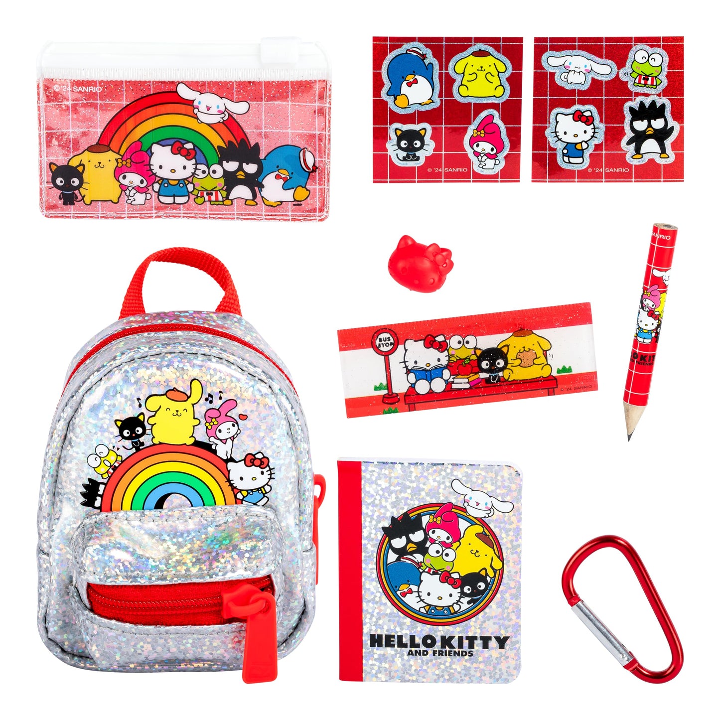 Real Littles- Hello Kitty® and Friends Mini Backpack + 6 accessories - Series 2 - English Only - Assorted Styles at Random, Small