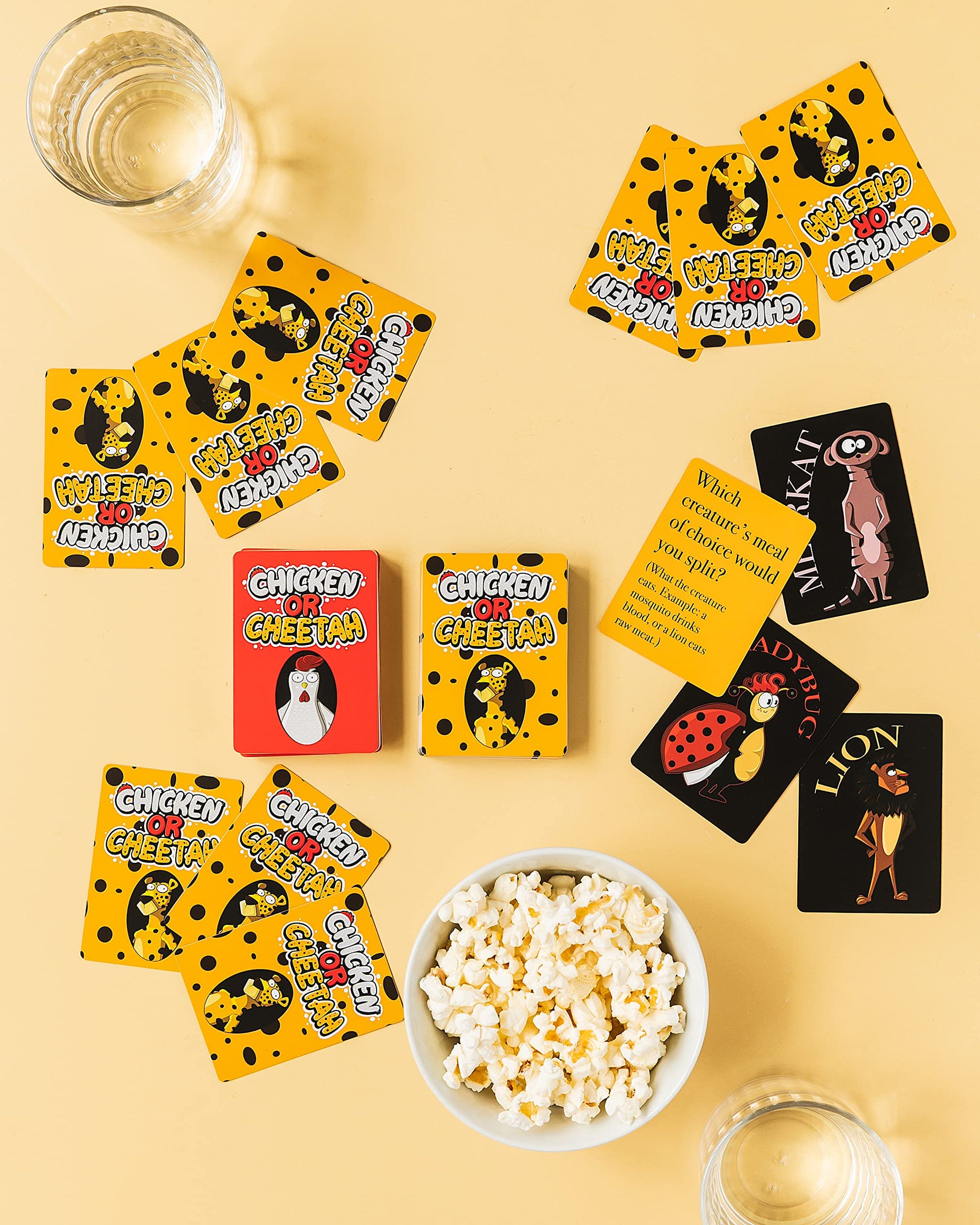 PBN'J Games LLC Chicken or Cheetah - A New Family Card Game Where Kooky Answers Keep the Laughs Coming! for Ages 4 to 104. Which Creature's Teeth