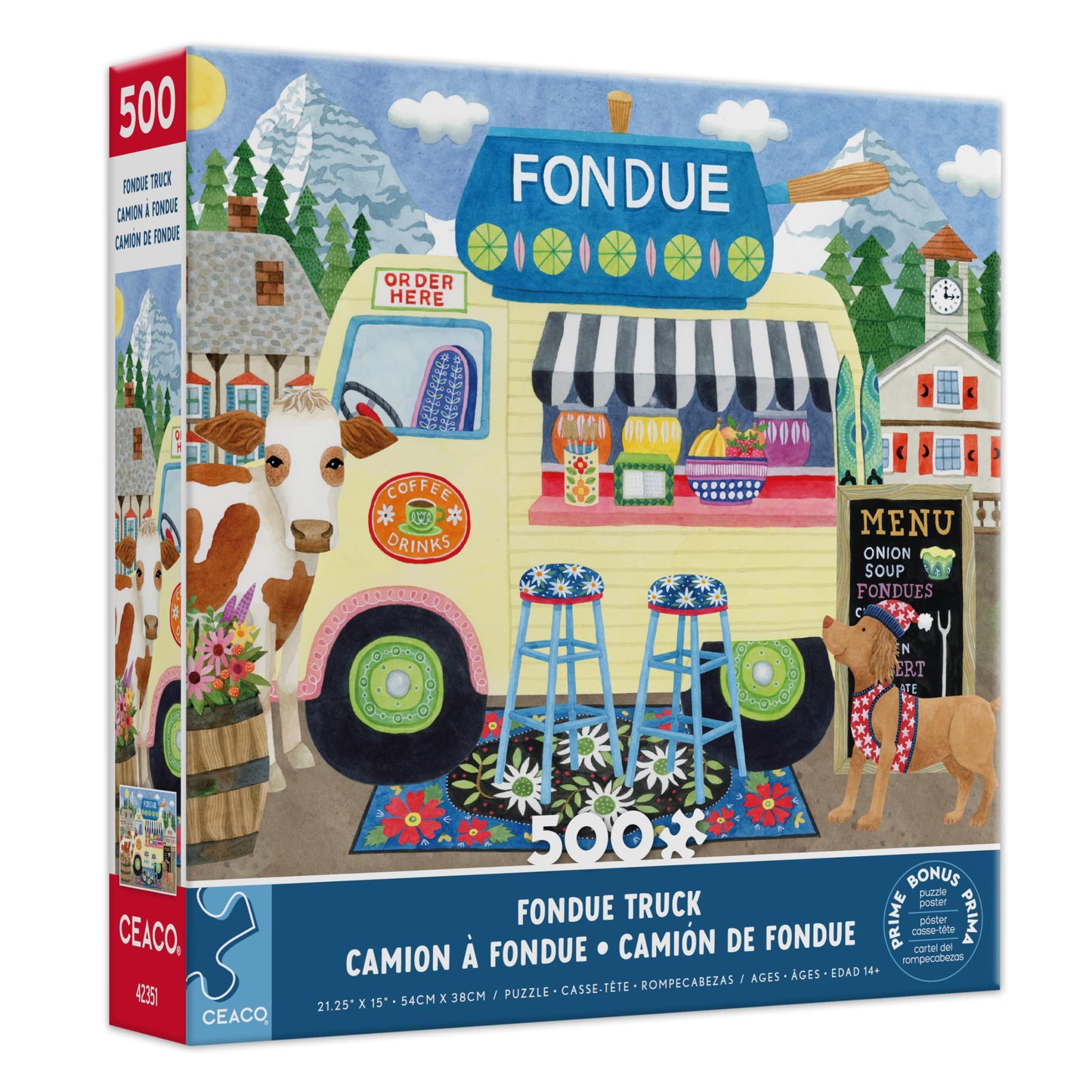 CEACO Stephanie Peterson Jones, The Fondue Truck, 500 Piece Jigsaw Puzzle