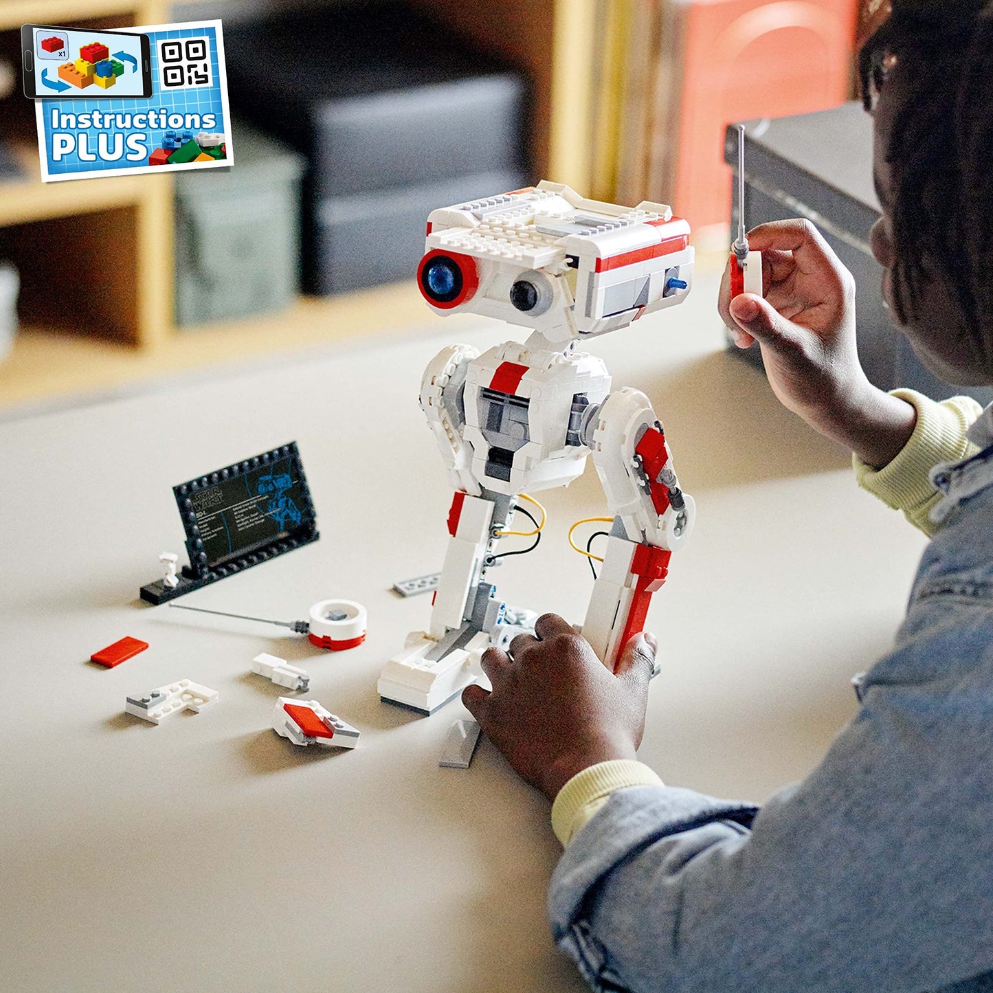 LEGO Star Wars BD-1 75335 Posable Droid Figure Model Building Kit, Room Decoration, Memorabilia Gift Idea for Teenagers from The Jedi: Survivor Video