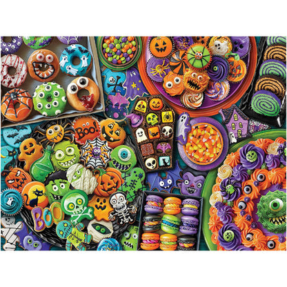 White Mountain 500 Piece Jigsaw Puzzle Holiday Food Collage, Halloween Fun