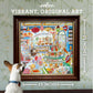 eeBoo Sweet Shoppe 1000 Piece Square Jigsaw Puzzle, 23" x 23"