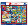 White Mountain 1000 Piece Jigsaw Puzzle State Collage, I Love Delaware