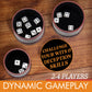 Front Porch Classics, Liar's Dice Game Set - The Classic Bluffing Game for 2 to 4 Players - Includes 4 Shaker Cups, 30 Dice, Dice Storage Bag and Wood