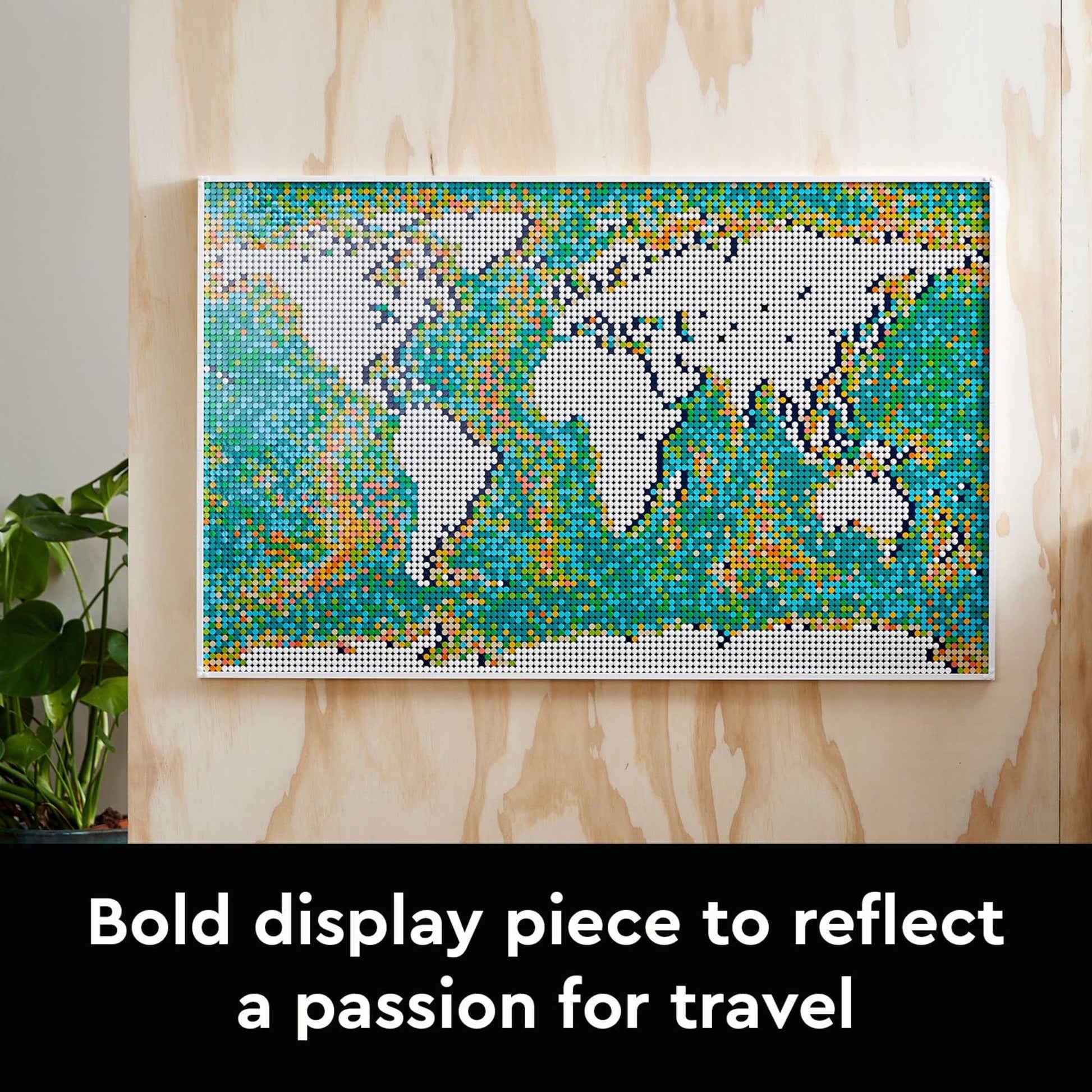 LEGO Art World Map 31203 Building Set - Collectibe Wall Art for Adults, Featuring Accompanying Soundtrack, Great Home Office Decor for Passionate