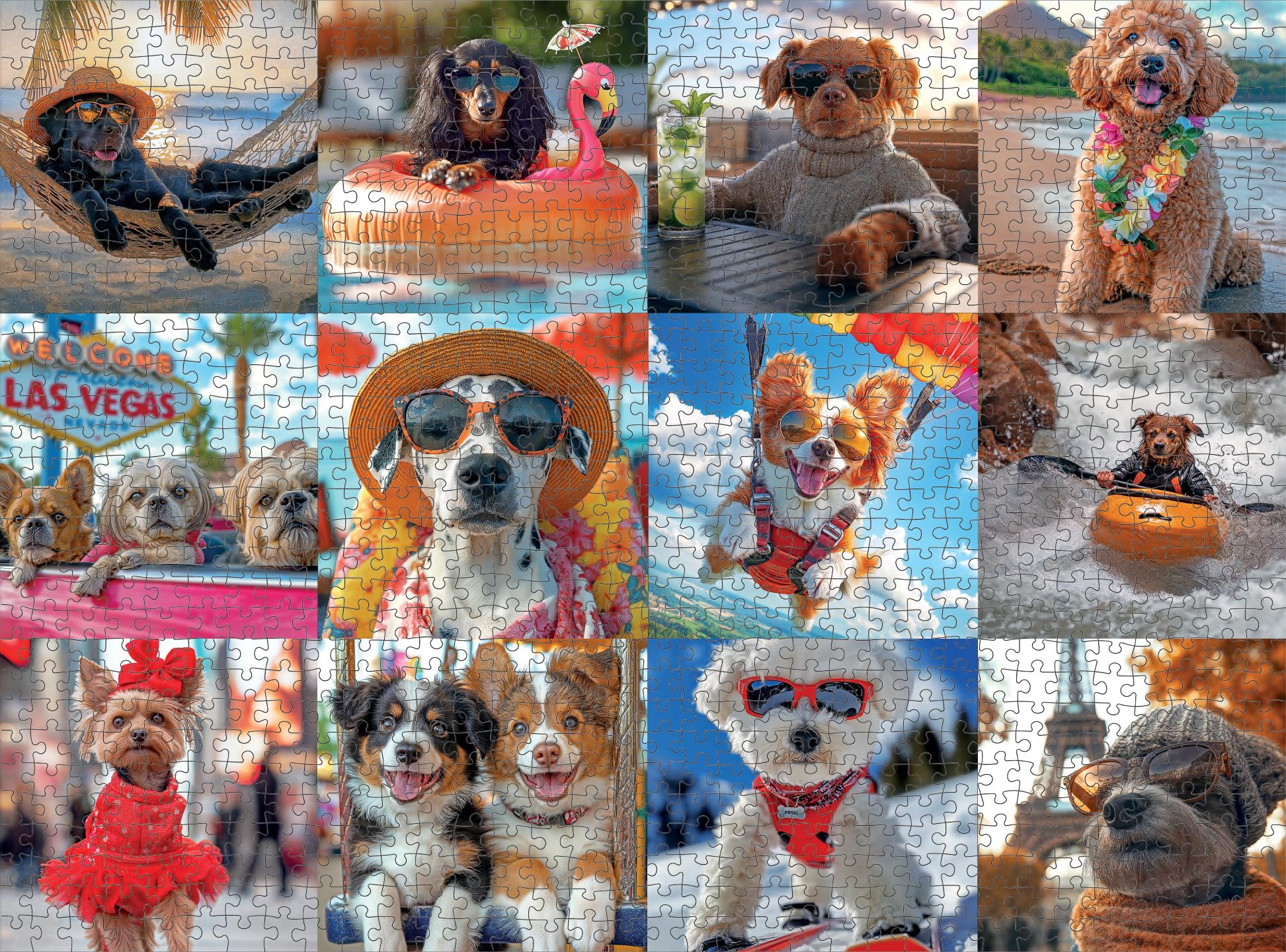 Lucky Puzzles | 1000 Piece Jigsaw Puzzles for Adults | Dogs Gone Wild