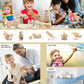 Puzzled 3D Puzzle Wolf Wood Craft Construction Model Kit, Fun, Unique & Educational DIY Wooden Toy Assemble Model Unfinished Crafting Hobby Puzzle