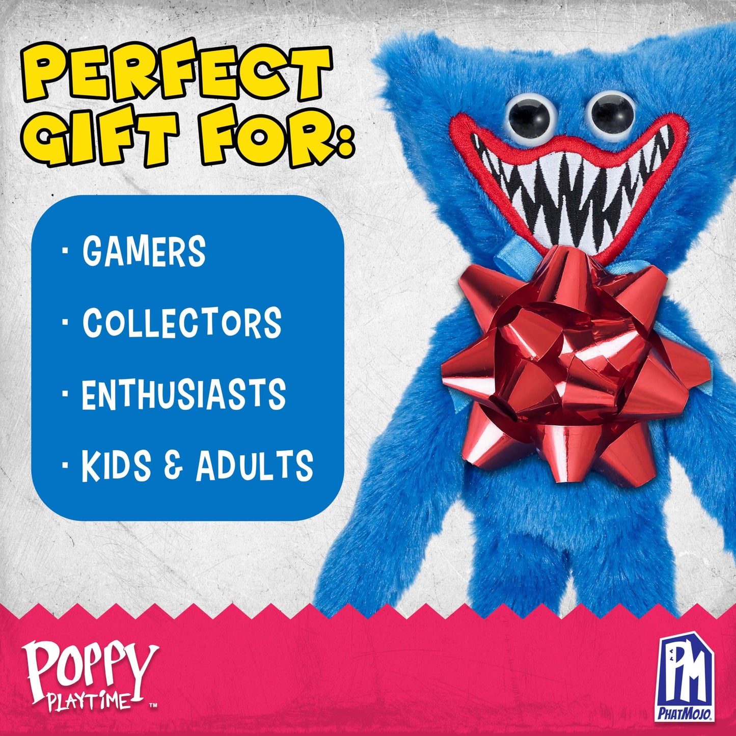 Poppy Playtime - Scary Huggy Wuggy Plush (14" Medium Plush, Series 1) [Officially Licensed]