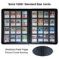GrinOwl 16 Pocket Card Binder, Fits 1216 Trading Cards 1200+ Pockets Ringless Trading Card Album Folder for TCG (Black)