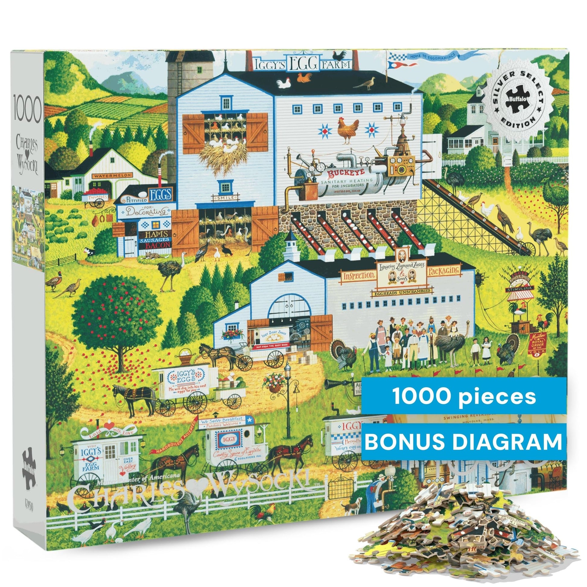 Buffalo Games - Charles Wysocki Sunny Side - 1000 Piece Puzzle for Adults
