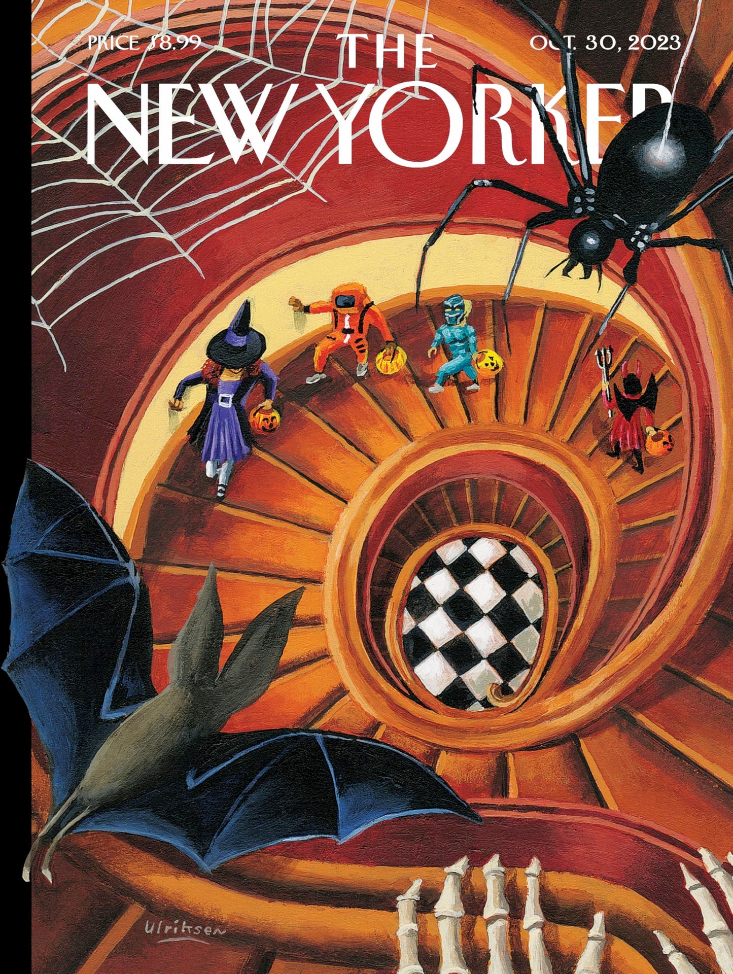 New York Puzzle Company - New Yorker Spooky Spiral - 1000 Piece Jigsaw Puzzle for Family Game Nights by Mark Ulriksen