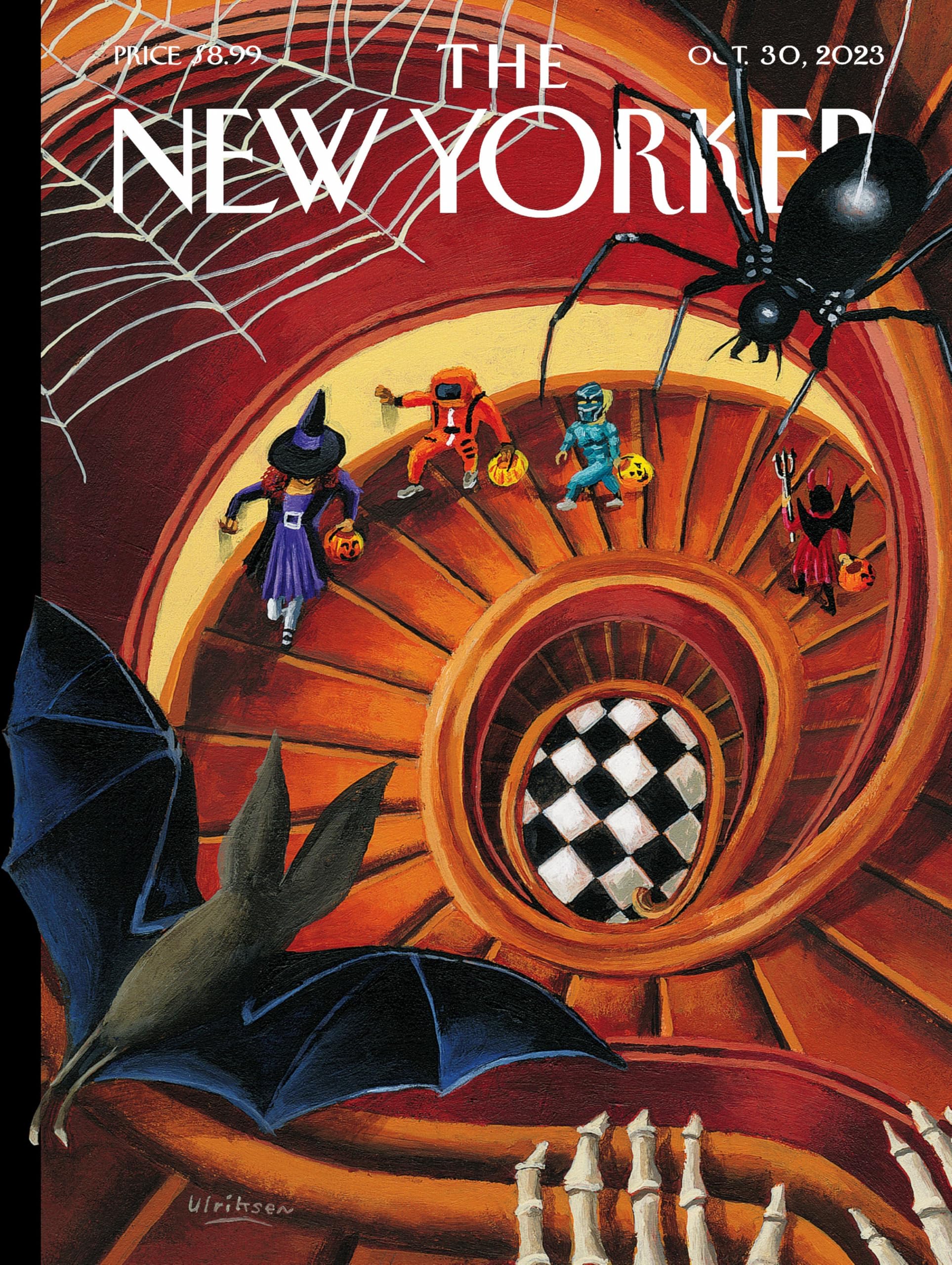 New York Puzzle Company - New Yorker Spooky Spiral - 1000 Piece Jigsaw Puzzle for Family Game Nights by Mark Ulriksen