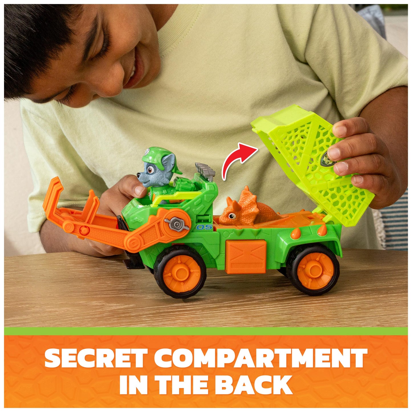 PAW Patrol The Dino Movie Rocky Dino Rescue Recycler Toy Vehicle