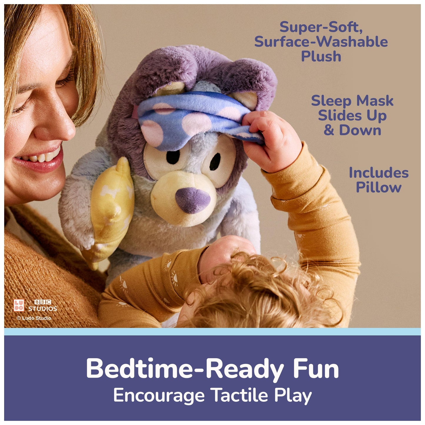 GUND Bedtime Bluey 13-Inch Interactive Talking Musical Plush Toy for Babies
