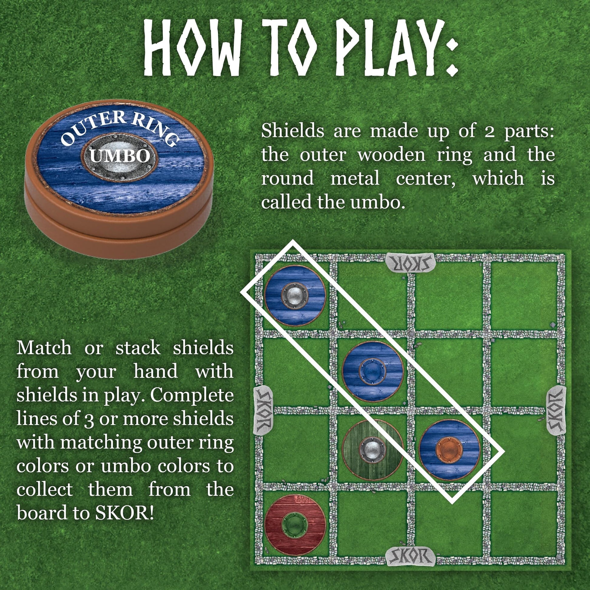 MindWare Skor: A Stacking Strategy Board Game for Kids Ages 6 & Up - Family-Friendly, Color-Matching, Shield-Collecting Games for Families