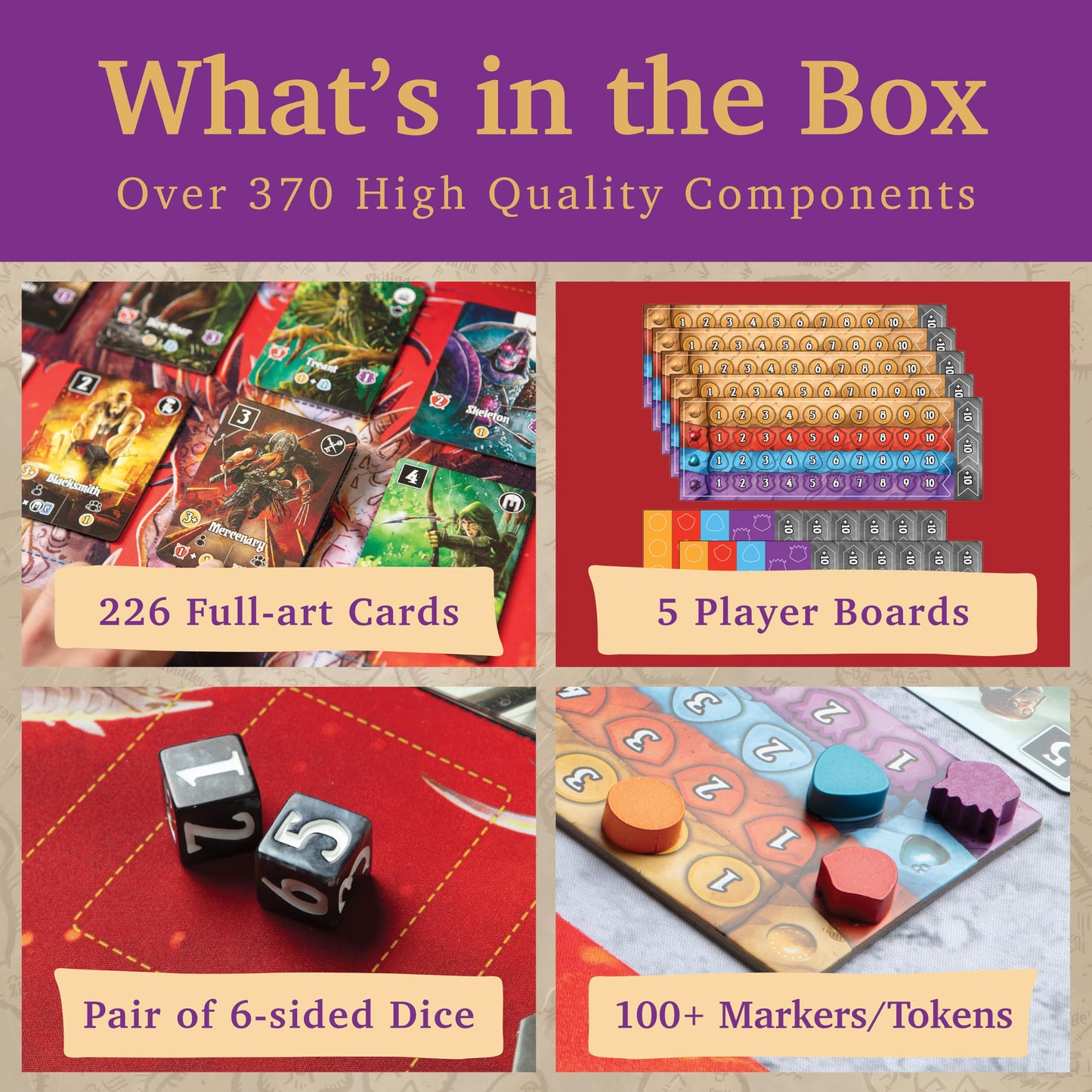 Valeria Card Kingdoms Board Game - Strategy & Dice Rolling with Resource Management - Fun for Teenagers, Adults, Family Game Night - Ages 10+, 1-5