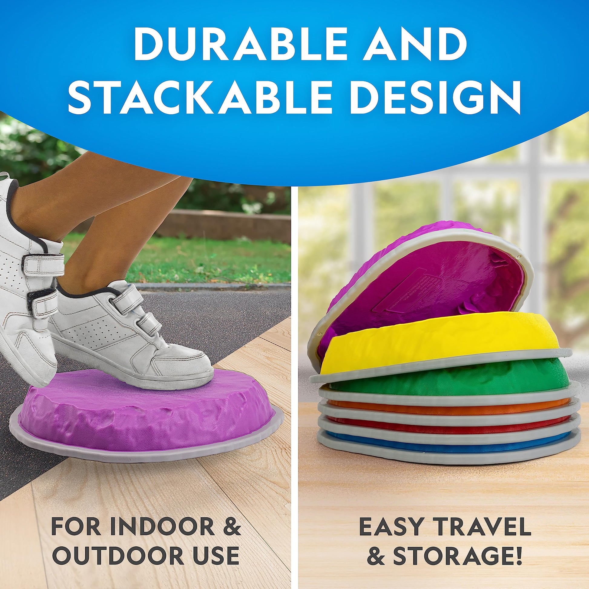 National Geographic 10-Piece Balance Stepping Stones Set for Kids