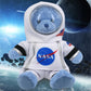 DolliBu Baby Blue Bear Astronaut Plush Toy - Wild Life Astronaut Stuffed Animal with Space Helmet and NASA Astronaut Suit, Spaceman Doll Decor