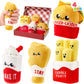 JOYIN 4 Pcs Emotional Support Plushies, Fast Food Plush Stuffed Toys Set, Anxiety Relief Toys, Burger Fries Chicken Nuggets & Milkshake Plushies,