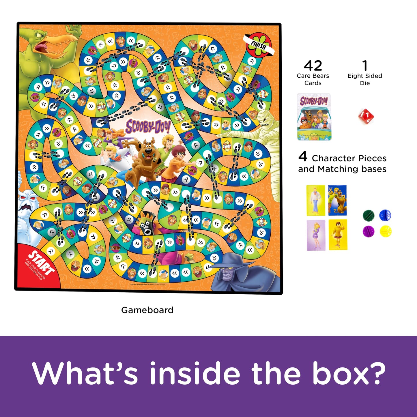 AQUARIUS Scooby-Doo Journey Board Game - Fun for Kids & Adults - Officially Licensed Scooby-Doo Merchandise & Collectibles (97018), Blue, White
