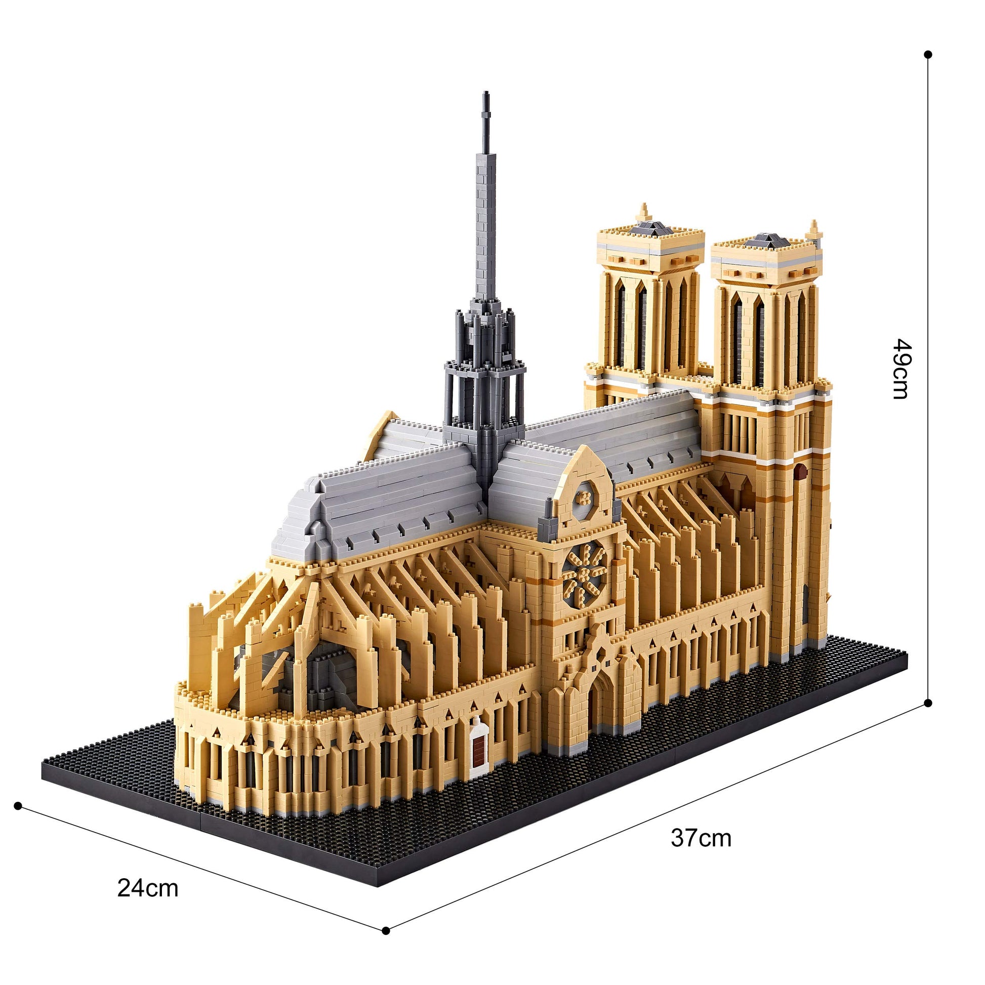 DOLBLOCK Notre Dame De Paris World Famous Micro Building Blocks Collection Model Architecture Sets for Adults 7380 PCS, Ideas DIY Mini Bricks Toy