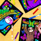 Stuff2Color Super Pack of 18 Fuzzy Velvet Coloring Posters (Sloth Adventures) - Arts & Crafts for Girls and Boys - Great for After School, Travel