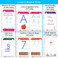 THINK2MASTER Premium 186 Laminated Alphabet, Sight Words & Phonics Flash Cards for Pre K & Kindergarten. (Bonus: 2 Dry Erase Markers, 5 Rings). Learn