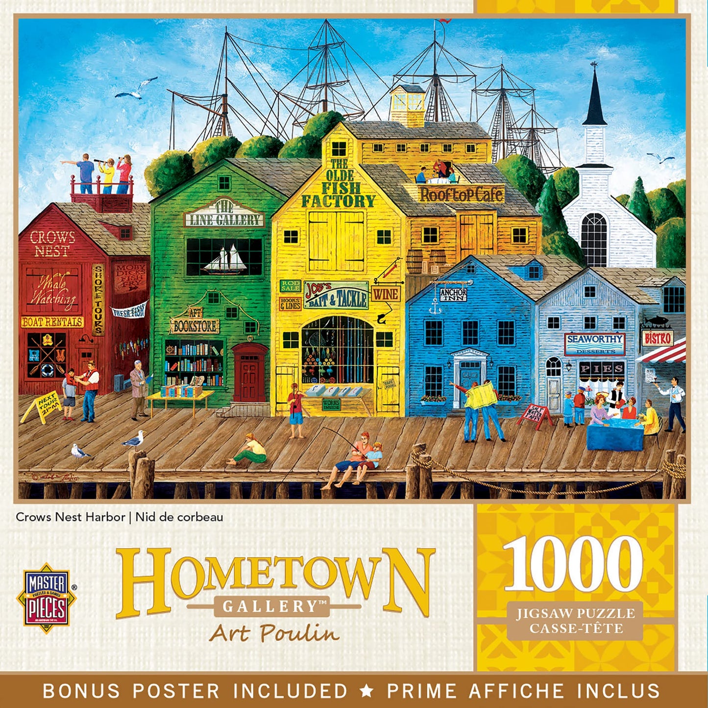 MasterPieces - 1000 Piece Jigsaw Puzzle, Crows Nest Harbor, Fun for Adults, Family, Kids, 19.25" x 26.75"