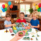 EXBEPE Dinosaur Eggs Excavation Dig Kit, 12 Fossilized Colorful Easter Dinosaur Egg with 12 Cards and 12 Dig Tools, Science Education STEM Toys