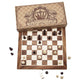 AMEROUS 12" x 12" Magnetic Wooden Chess Set for Kids and 6 up Age, 2 Bonus Extra Queens, Folding Board with Storage Slots, Handmade Chess Pieces