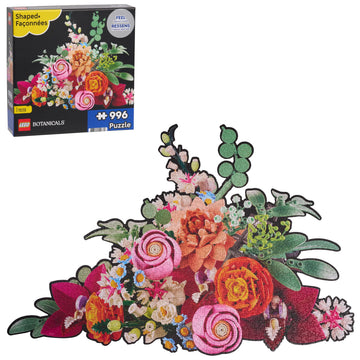 LEGO Botanicals Pink Bouquet Puzzle, Die-Cut Jigsaw Puzzle