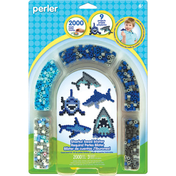Perler Bead 'Shark' Fuse Bead Activity Kit for Kids Crafts, 2004 pcs , Sharks , Small