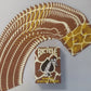 USPC Bicycle Giraffe Deck - Brown Yellow White Skin Back Design