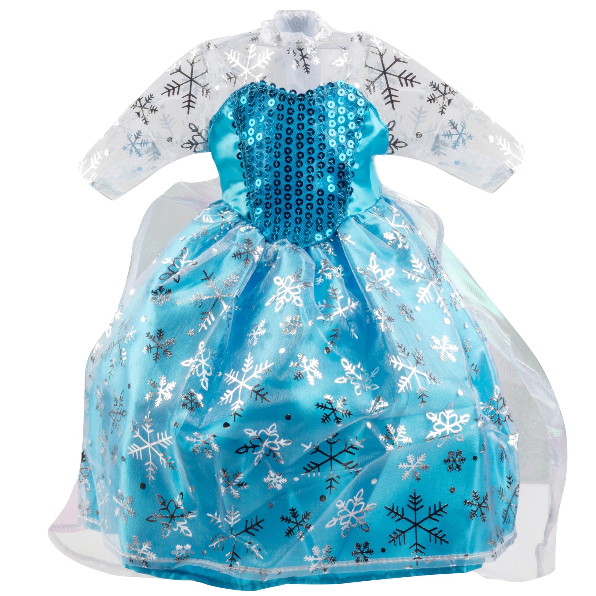 Elsa Frozen Inspired Dress- 18" Doll Clothes & Accessories Compatible w American Girl Dolls- Includes Blue Snowflake Queen Premium Quality Handmade