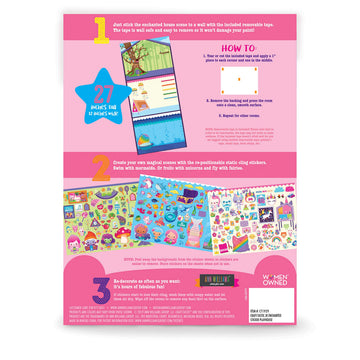 Craft-Tastic - Enchanted Sticker Playhouse - Wall-Sized Sticker Fun - Repositionable Stickers - for Ages 3+