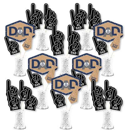 Big Dot of Happiness My Dad is Rad - Father’s Day Party Centerpiece Sticks - Showstopper Table Toppers - 35 Pieces