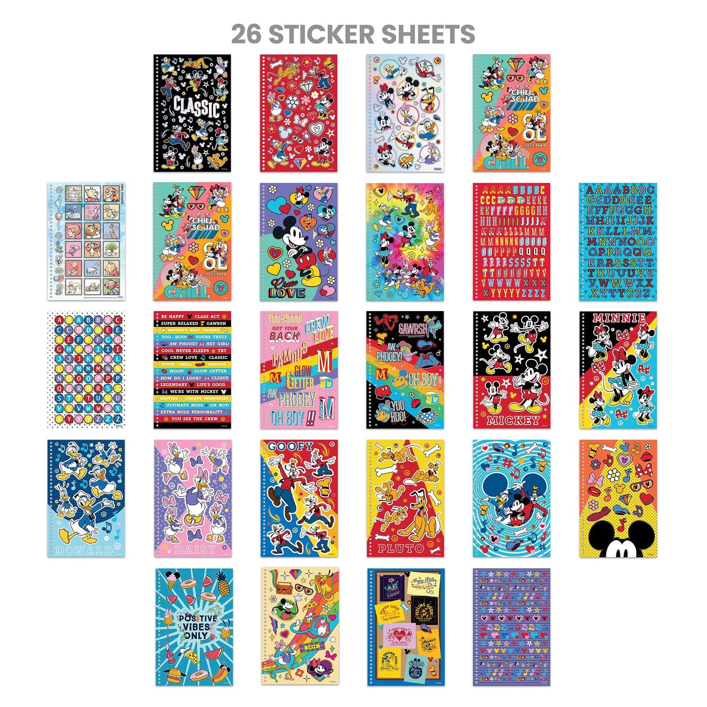 Fashion Angels Disney Mickey & Friends 1000+ Tabbed Sticker Collection Book
