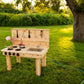 Noble Toys Mini Mud Kitchen with Functional Stovetop Sink for Kids | Pretend Play Toddler Table with Running Water | Outdoor Playset Working Sink |