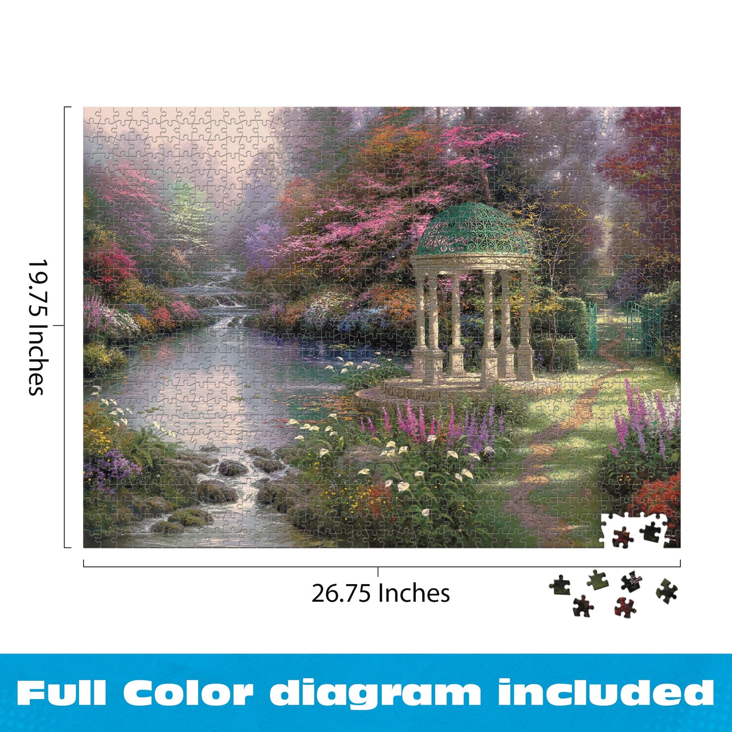 Ceaco - Thomas Kinkade The Garden of Prayer - 1000 Piece Puzzle for Adults