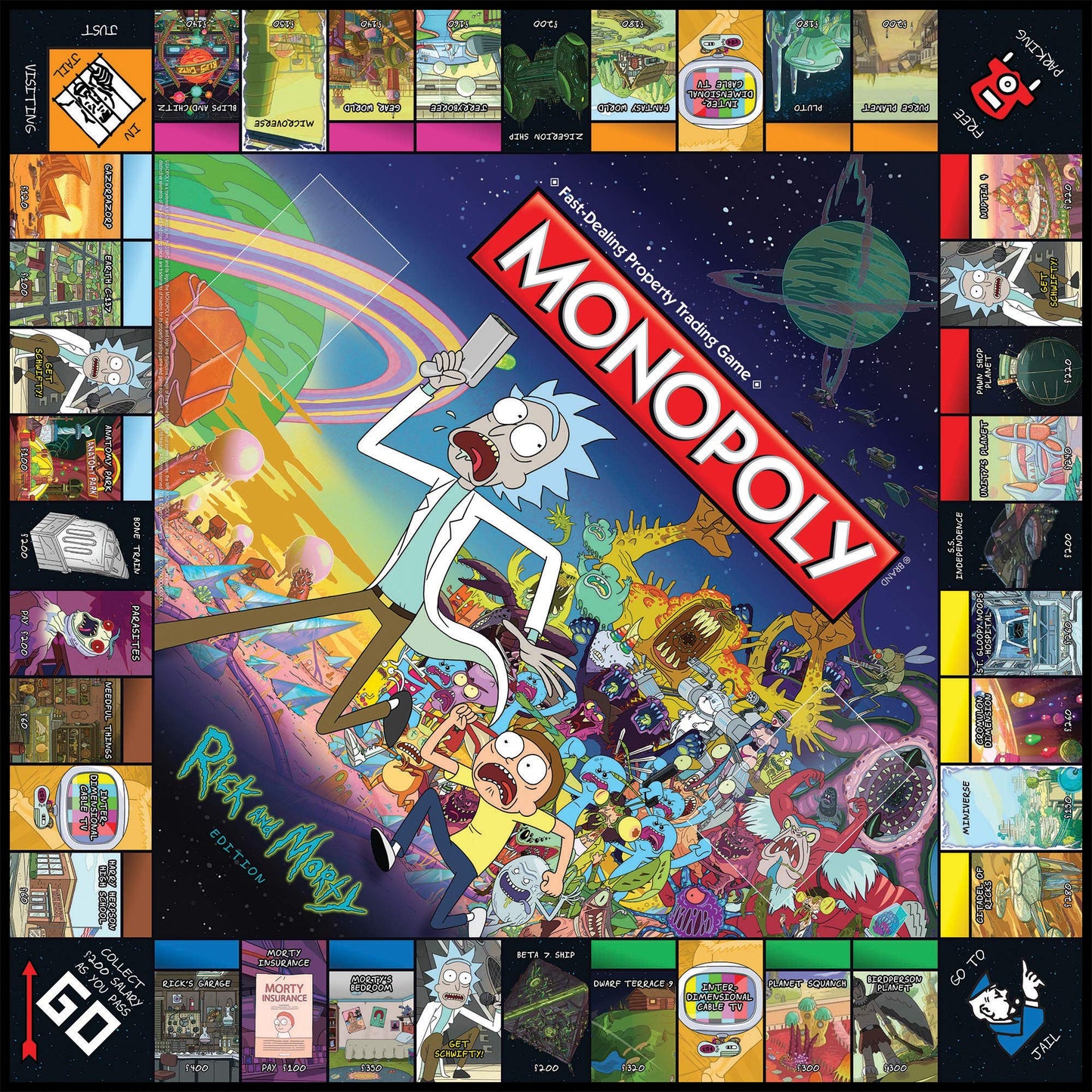 Monopoly Rick & Morty Board Game | Collectible Monopoly Game Based On Adult Swim Series Rick & Morty | Officially Licensed Rick & Morty Board Game
