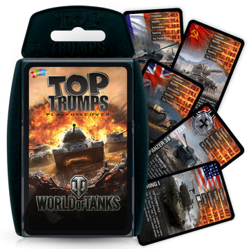 Top Trumps World of Tanks Classic Card Game, Learn about Shermans, Churchills, Tigers and T-34s in this educational pack, gift and toy for boys