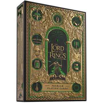 theory11 Lord of the Rings Playing Cards - Green and Gold Middle Earth Poker Deck with Custom Fantasy Artwork, Magic, Cardistry, Game Night Gift